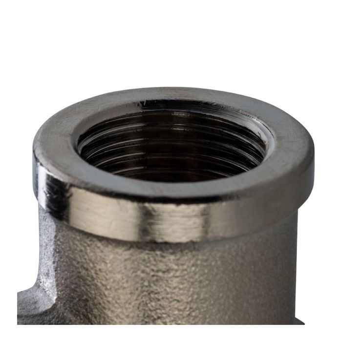 Тройник STOUT SFT-0020-000038, никелированный, внутренняя/внутренняя резьба 3/8"
