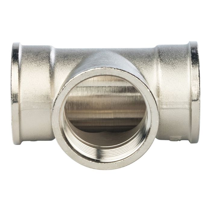 Тройник STOUT SFT-0020-000114, никелированный, внутренняя/внутренняя резьба 1"1/4