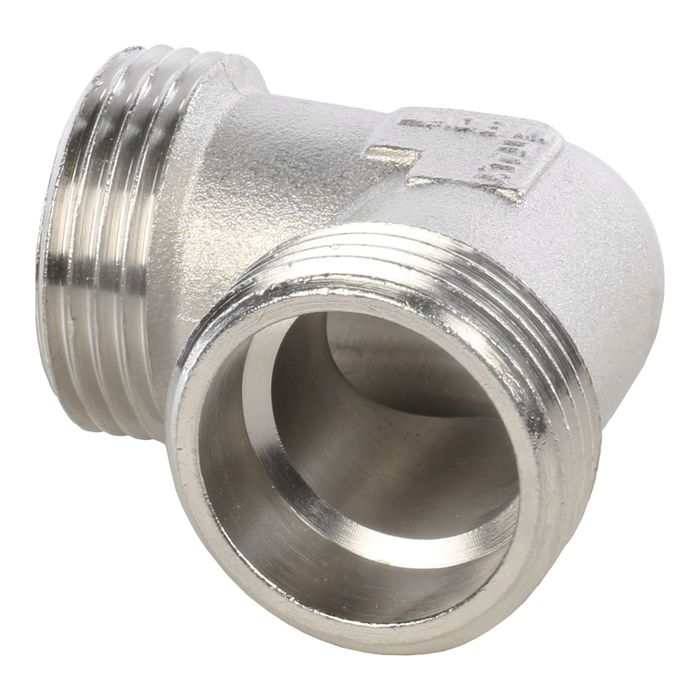 Угольник STOUT, никелированный, наружная/наружная резьба 1", SFT-0010-000001