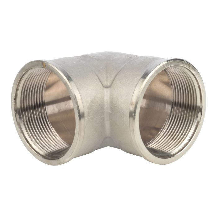 Угольник STOUT, никелированный, внутренняя/внутренняя резьба 2", SFT-0014-000002