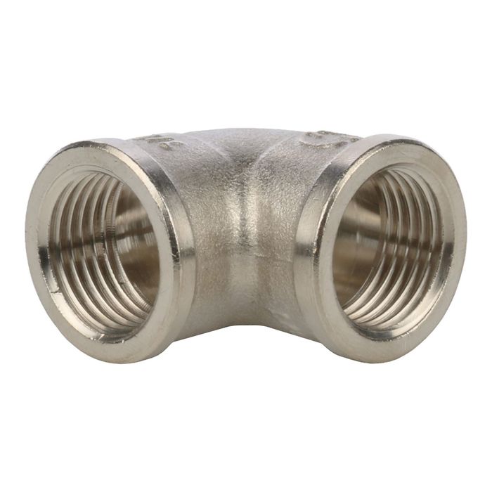 Угольник STOUT, никелированный, внутренняя/внутренняя резьба 1/2", SFT-0014-000012