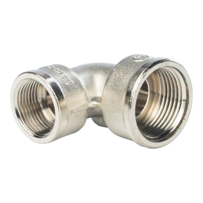 Угольник STOUT, никелированный, внутренняя/внутренняя резьба 1"-3/4, SFT-0014-000134