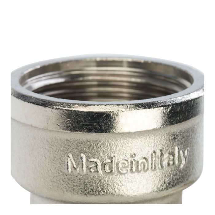 Угольник STOUT, с упором, никелированный, наружная/внутренняя резьба 1", SFT-0016-000001