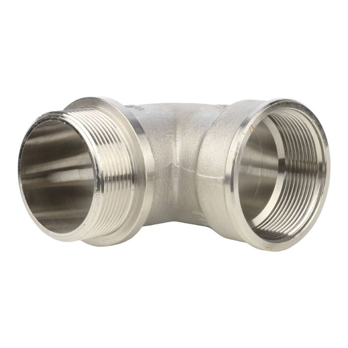 Угольник STOUT, с упором, никелированный, наружная/внутренняя резьба 2", SFT-0016-000002