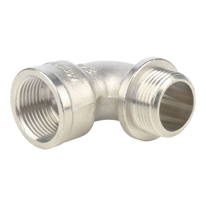 Угольник STOUT, с упором, никелированный, наружная/внутренняя резьба 3/4", SFT-0016-000034