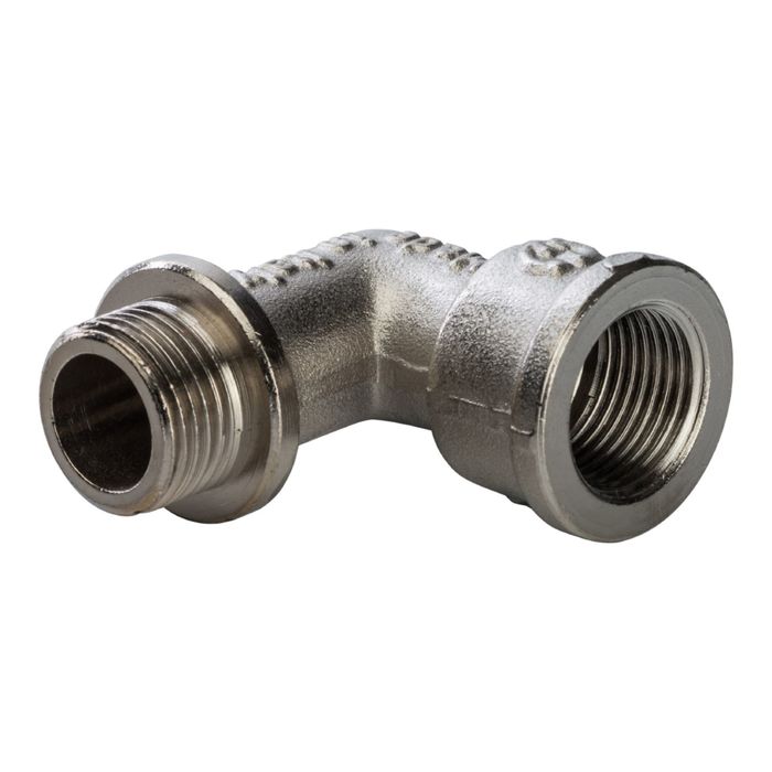 Угольник STOUT, с упором, никелированный, наружная/внутренняя резьба 3/8", SFT-0016-000038