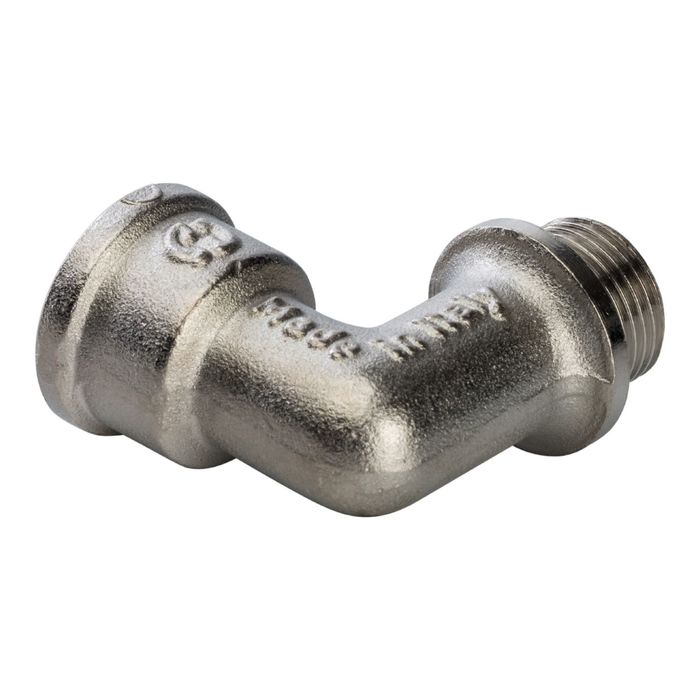 Угольник STOUT, с упором, никелированный, наружная/внутренняя резьба 3/8", SFT-0016-000038