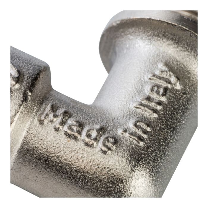 Угольник STOUT, с упором, никелированный, наружная/внутренняя резьба 3/8", SFT-0016-000038