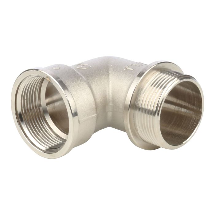 Угольник STOUT, с упором, никелированный, наружная/внутренняя резьба 1"1/2, SFT-0016-000112   244003