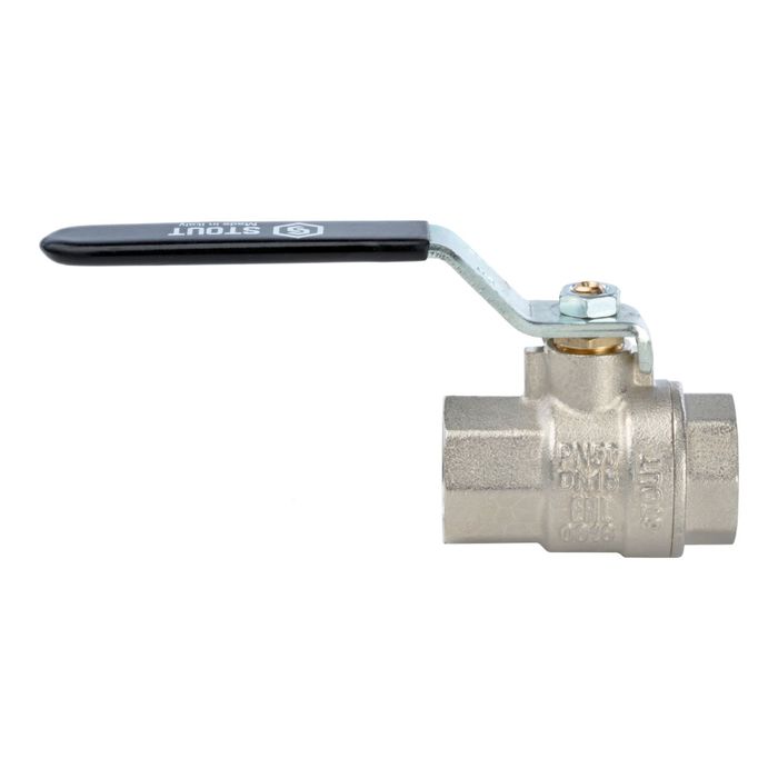 Кран шаровой STOUT, полнопроходной, ВР/ВР 1/2", ручка рычаг, SVB-0001-000015