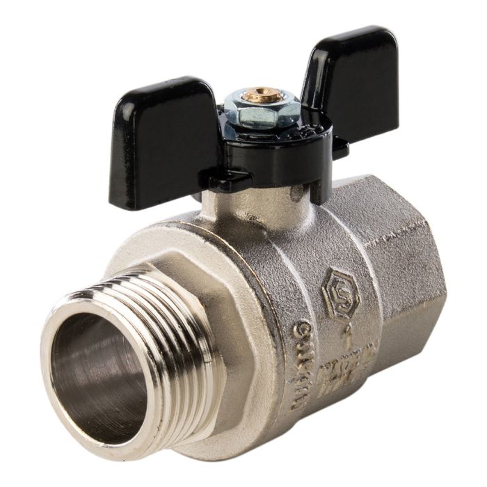 Кран шаровой STOUT, полнопроходной, ВР/НР 1", ручка бабочка, SVB-0004-000025