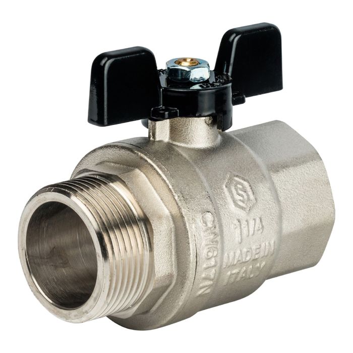 Кран шаровой STOUT, полнопроходной, ВР/НР 1"1/4, ручка бабочка, SVB-0004-000032