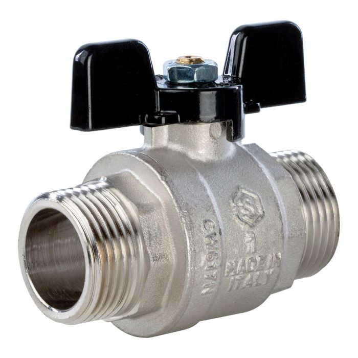 Кран шаровой STOUT, полнопроходной, НР/НР 1", ручка бабочка, SVB-0006-000025