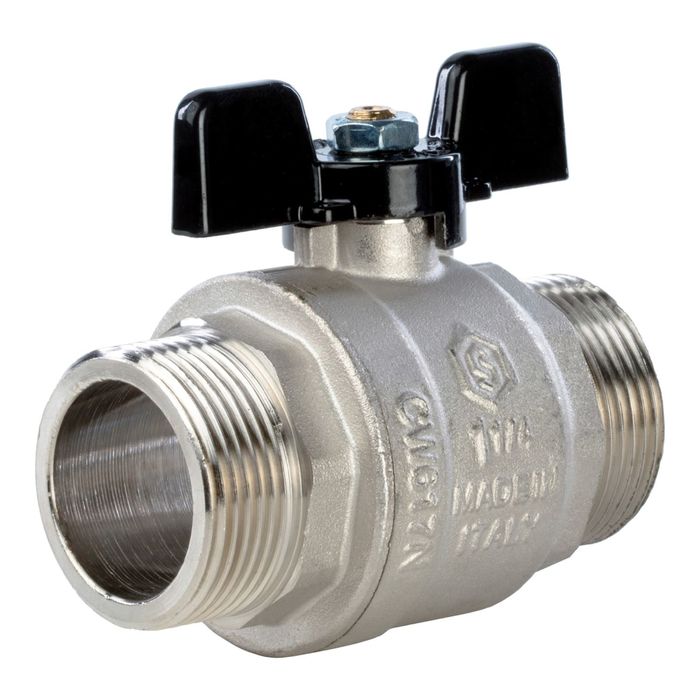 Кран шаровой STOUT, полнопроходной, НР/НР 1"1/4, ручка бабочка, SVB-0006-000032