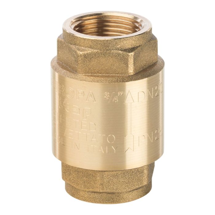 Обратный клапан STOUT, 3/4", пружинный, муфтовый, с металлическим седлом, SVC-0001-000020