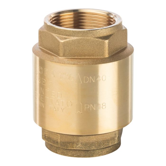 Обратный клапан STOUT, 1"1/2, пружинный, муфтовый, с металлическим седлом, SVC-0001-000040