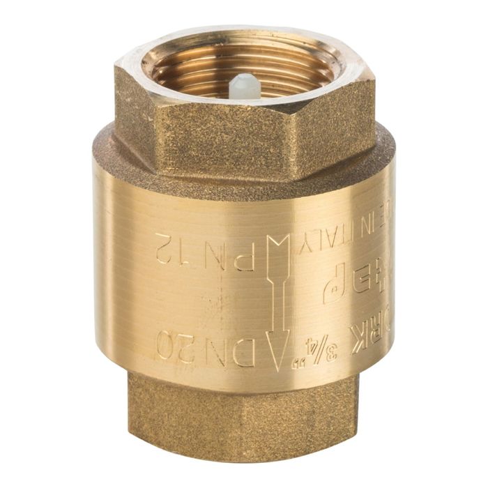 Обратный клапан STOUT, 3/4", пружинный, муфтовый, с металлическим седлом, SVC-0002-000020