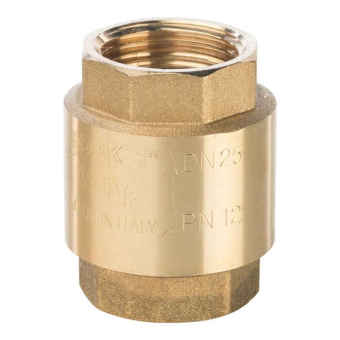 Обратный клапан STOUT, 1", пружинный, муфтовый, с металлическим седлом, SVC-0002-000025