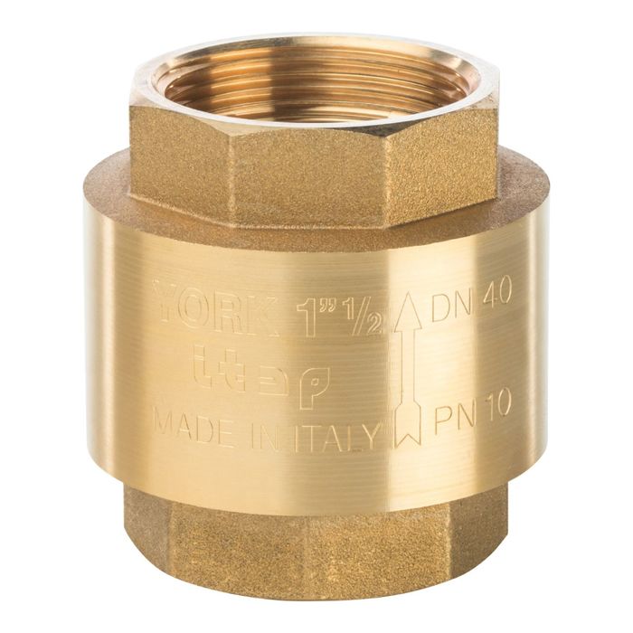 Обратный клапан STOUT, 1"1/2, пружинный, муфтовый, с металлическим седлом, SVC-0002-000040