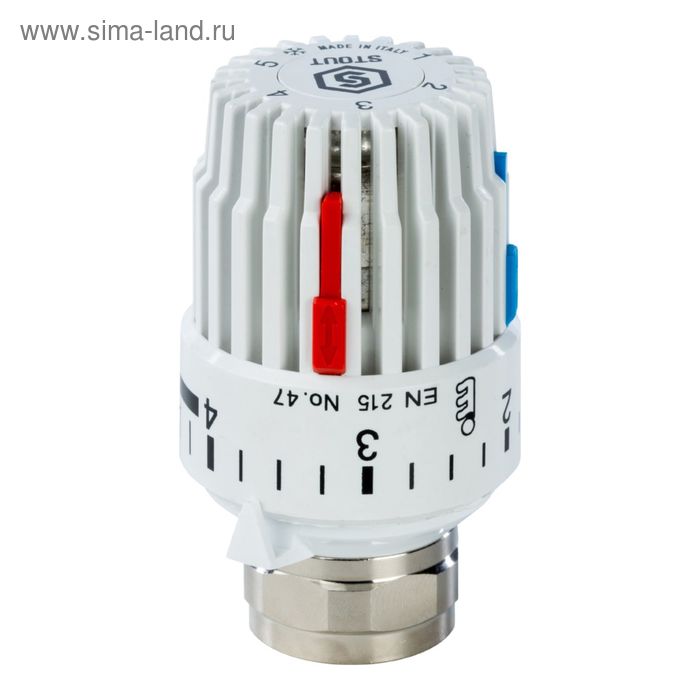 вентиль соединение термоголовка для радиатора stout sht 0001 003015 белый Термостатическая головка STOUT SHT-0001-003015, газовая, M30х1.5