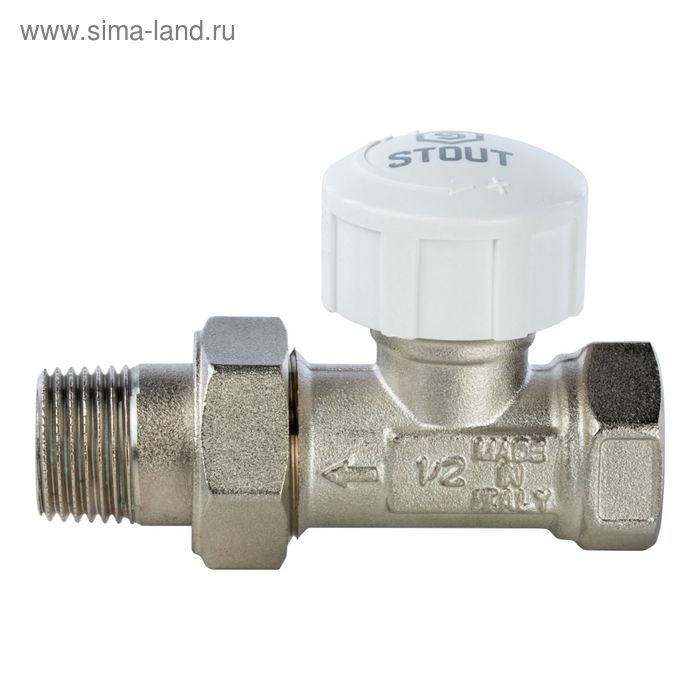 фото Термостатический клапан stout svt-0001-000015, прямой, 1/2"