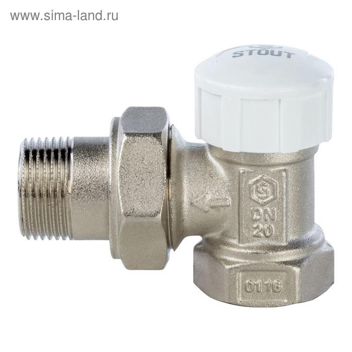 фото Термостатический клапан stout svt-0004-000020, 3/4", угловой