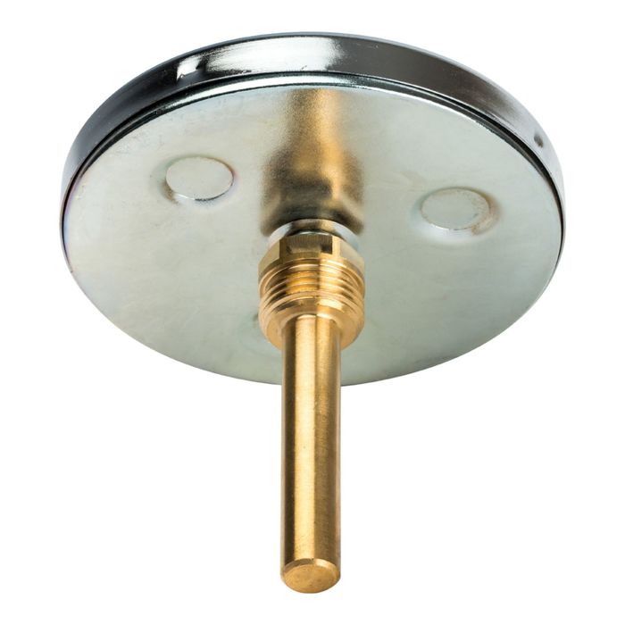 Термометр STOUT, биметаллический, с погружной гильзой 75 мм 1/2", корпус Dn 100 мм