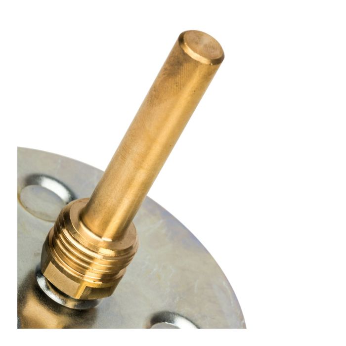 Термометр STOUT, биметаллический, с погружной гильзой 75 мм 1/2", корпус Dn 100 мм