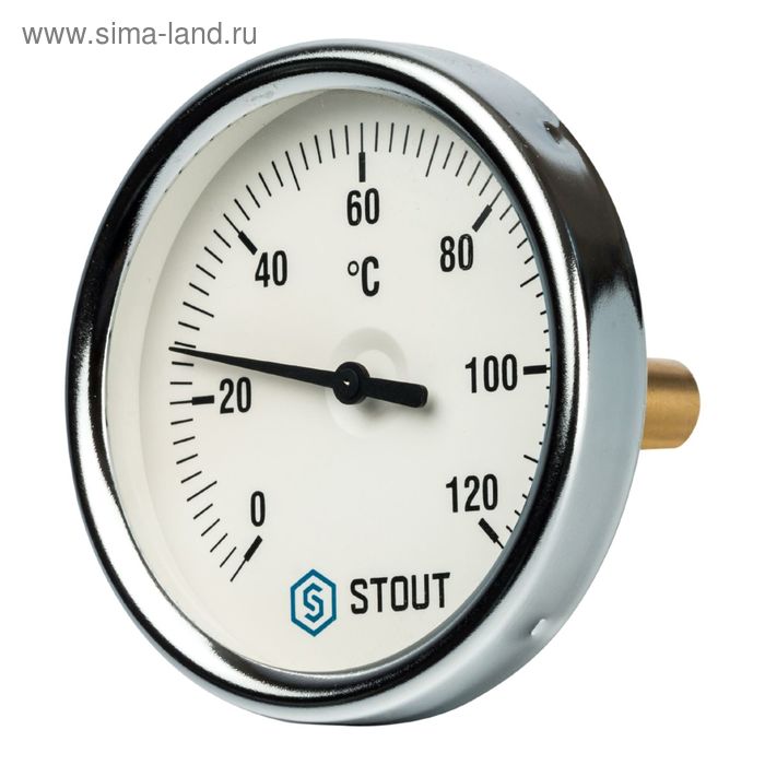 Термометр STOUT SIM-0001-805015, биметаллический, погружная гильза 50 мм 1/2