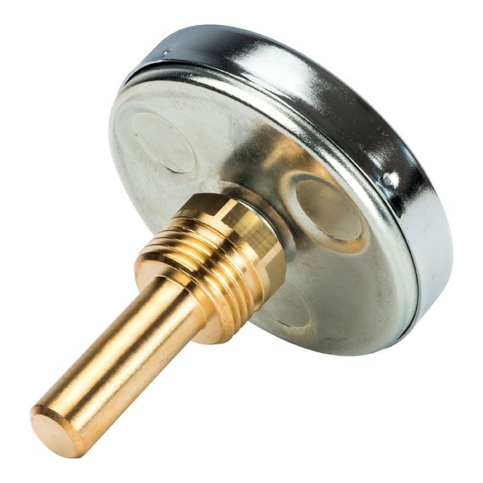 Термометр STOUT, биметаллический, с погружной гильзой 50 мм 1/2", корпус Dn 63 мм