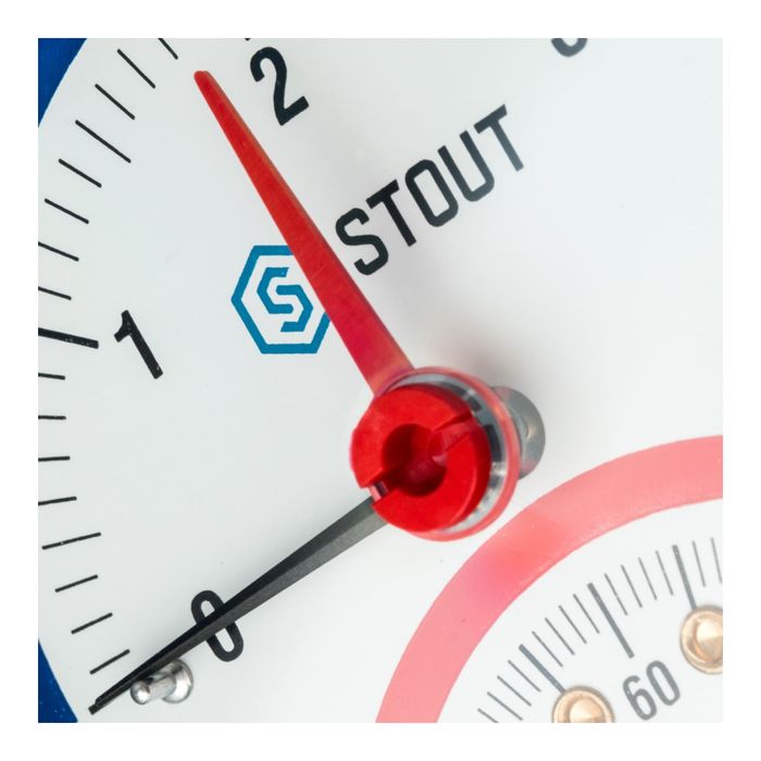 Термоманометр STOUT, радиальный, DN80, G1/2", SIM-0006-800415