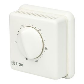 Термостат комнатный проводной STOUT STE-0001-000001, TI-N переключение зима-лето, светодиод от Сима-ленд