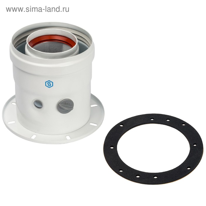 

Элемент дымохода коаксиальный STOUT SCA-6010-240100, адаптер для котла вертикальный, 60/100