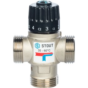 

Клапан смесительный STOUT SVM-0020-166025, 1" наружная резьба,35-60°С KV 1,6