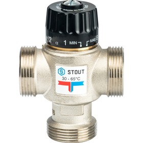

Клапан смесительный STOUT SVM-0025-356532, 1 1/4" наружная резьба, 30-65°С KV 3,5