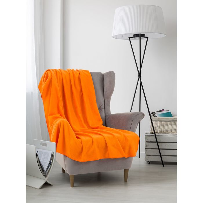 Плед IRIS, 130х150 см, цвет оранжевый, поларфлис