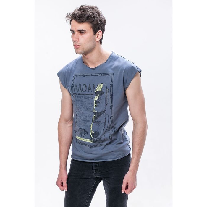 Майка мужская М-148/6-09 цвет серый, р-р 50