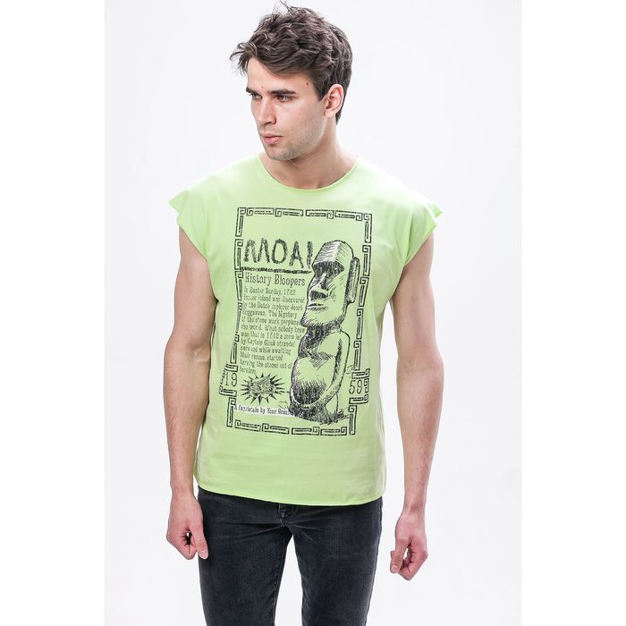 Майка мужская М-148/6-09 цвет салатовый, р-р 56