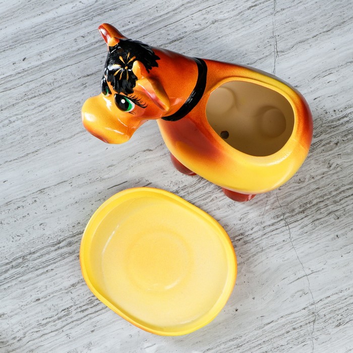 Кашпо "Коровка" желтый