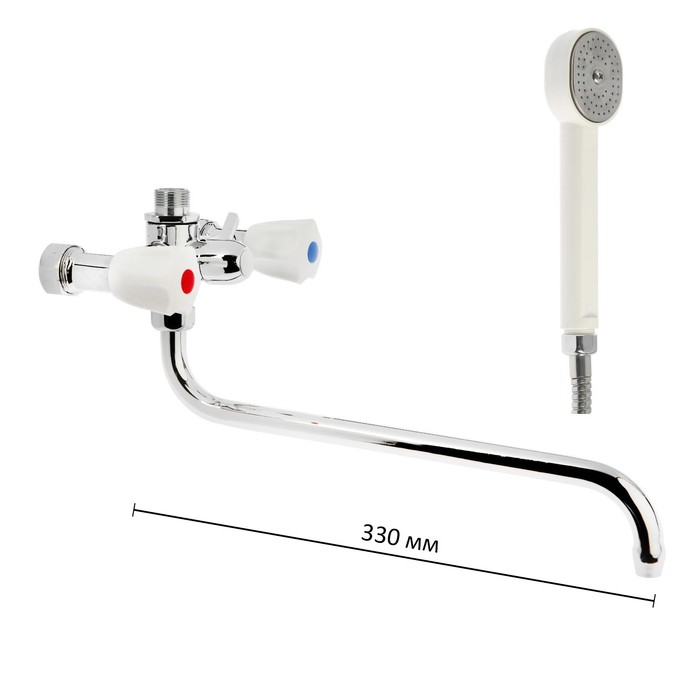 Смеситель для ванны "Сантаком" 276000с, резиновые кран-буксы