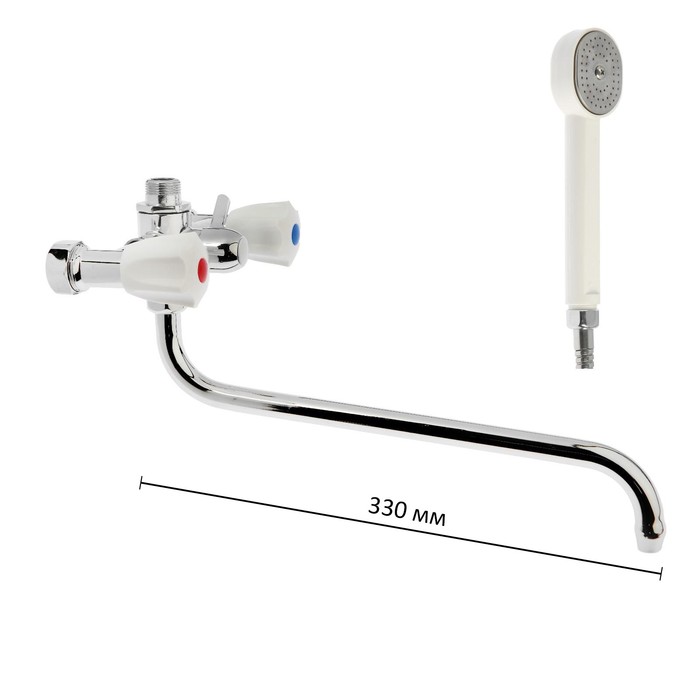 Смеситель для ванны "Сантаком" 276100с, керамические кран-буксы