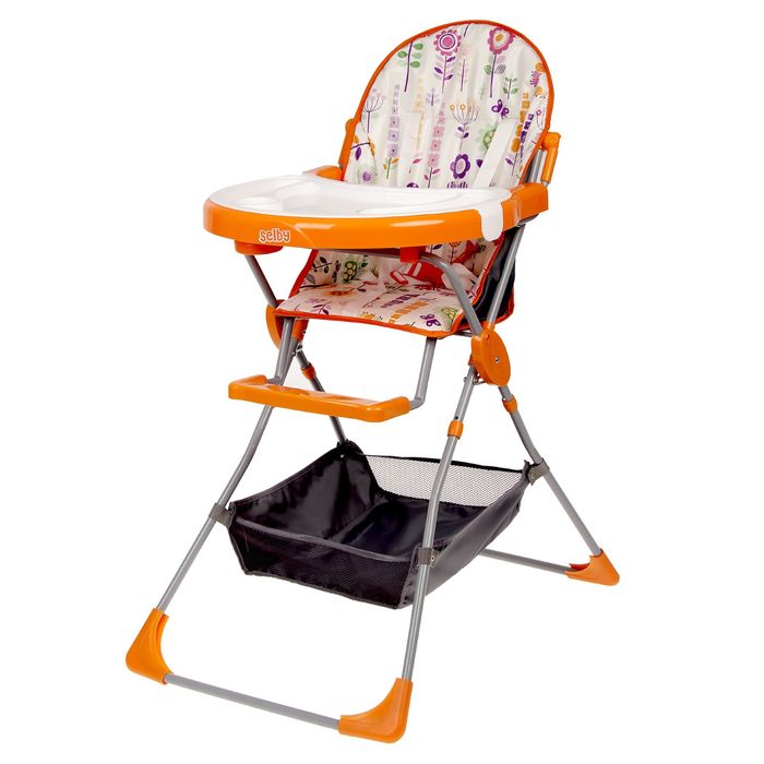 Стульчик для кормления Selby 252 «Яркий луг», цвет оранжевый
