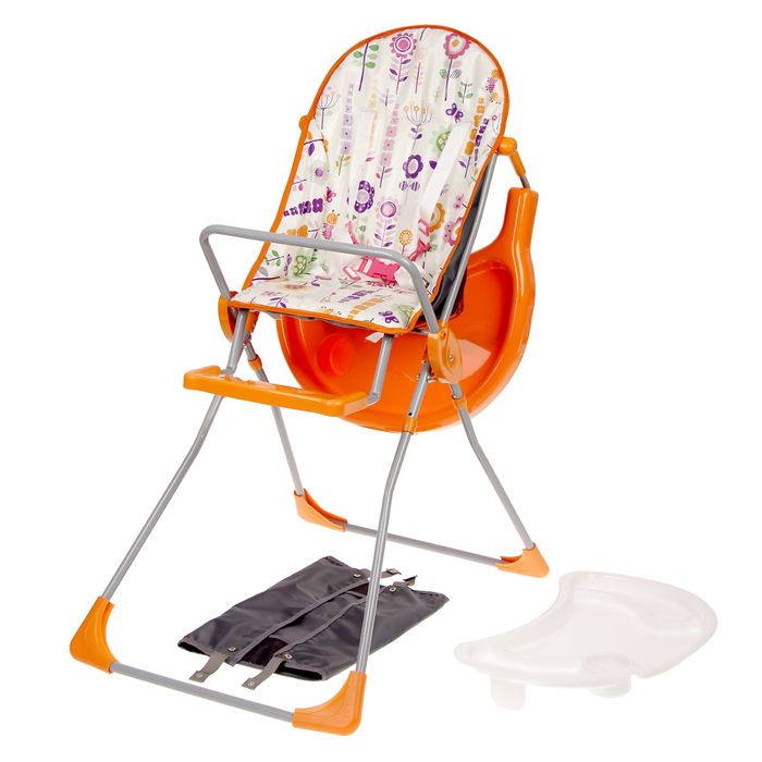 Стульчик для кормления Selby 252 «Яркий луг», цвет оранжевый