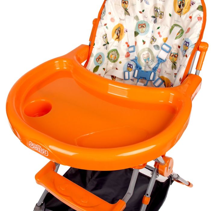 Стульчик для кормления Selby 252 «Яркий луг», цвет оранжевый