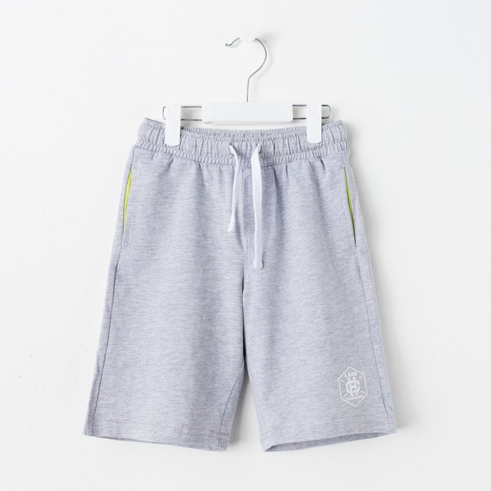 Шорты для мальчика, рост 146 см, цвет серый меланж