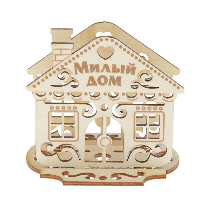 Салфетница деревянная "Милый дом"