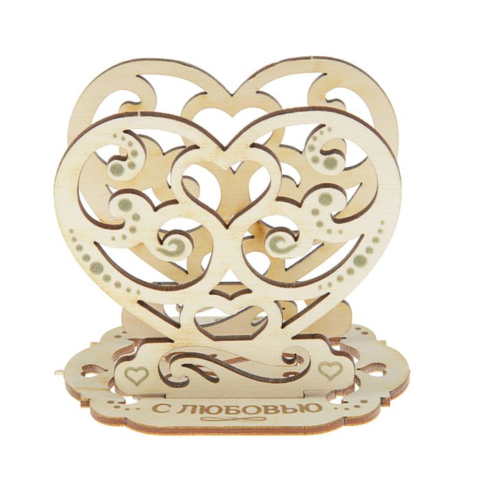 Салфетница деревянная "С любовью..."