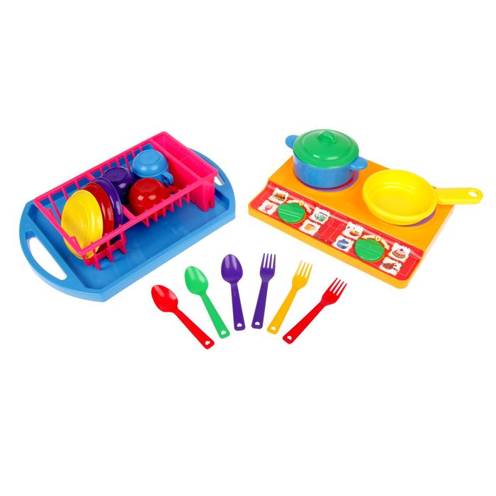 Набор посуды "Юная хозяюшка" №7, 18 предметов, МИКС