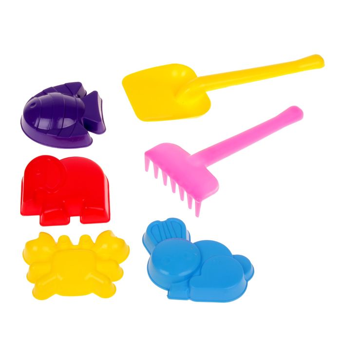 Песочный набор №2, 6 штук, МИКС