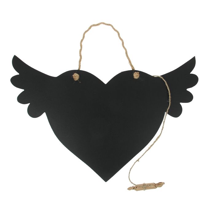 Грифельная доска "Сердце с крыльями" 42х30 см